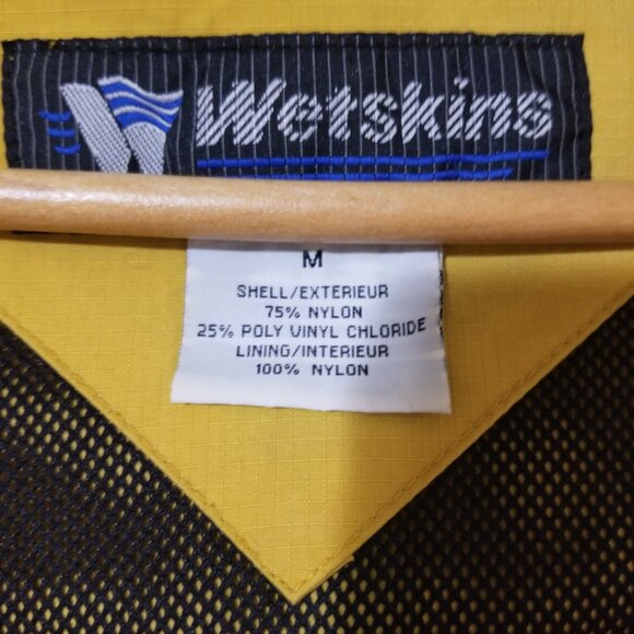 Wetskins Waterproof Shell Jacket M — Yellow/Grey, Hooded, Vented - Picture 2 of 8